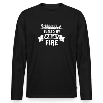Fueled By Dragon Fire Dragon Boat - Men's Premium Organic Long Sleeve Shirt - black - Front - Nico (187cm)