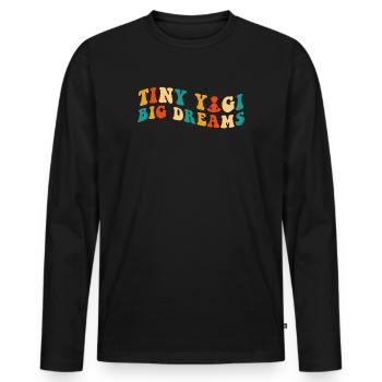 Tiny Yogi Big Dreams Méditation - T-shirt manches longues Premium bio Homme - noir - Devant - Nico (187cm)
