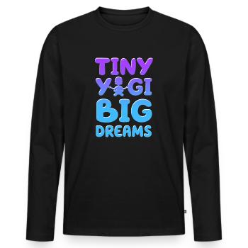 Tiny Yogi Big Dreams Méditation - T-shirt manches longues Premium bio Homme - noir - Devant - Nico (187cm)