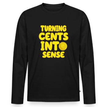 Old Coins New Adventures Numismatics - Men's Premium Organic Long Sleeve Shirt - black - Front - Nico (187cm)