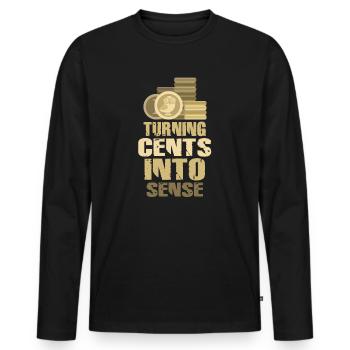 Old Coins New Adventures Numismatics - Men's Premium Organic Long Sleeve Shirt - black - Front - Nico (187cm)