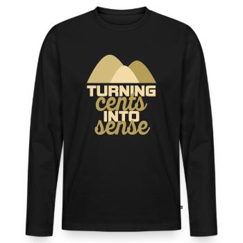 Old Coins New Adventures Numismatics - Men's Premium Organic Long Sleeve Shirt - black - Front - Nico (187cm)