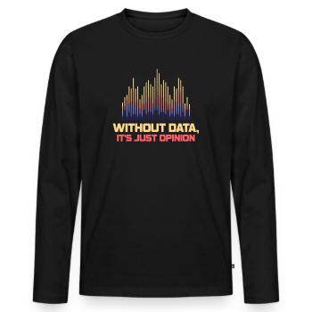 Daten oder es ist nicht passiert für Studenten - Männer Premium Bio Langarmshirt - Schwarz - Vorne - Nico (187cm)