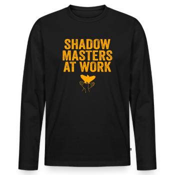 Shadow Puppetry World Enchantment - Men's Premium Organic Long Sleeve Shirt - black - Front - Nico (187cm)