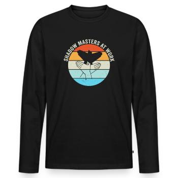 Shadow Masters At Work Puppet Shows - Men's Premium Organic Long Sleeve Shirt - black - Front - Nico (187cm)