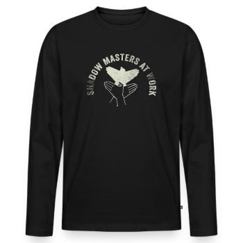 Shadow Puppetry World Enchantment - Men's Premium Organic Long Sleeve Shirt - black - Front - Nico (187cm)