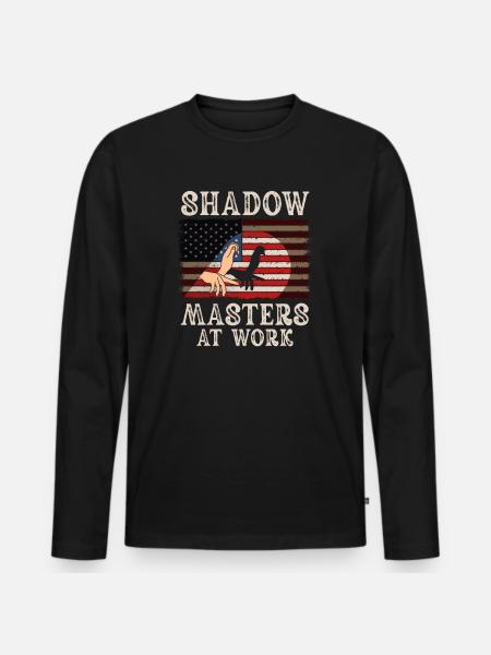Shadow Puppetry World Enchantment - Men's Premium Organic Long Sleeve Shirt - black