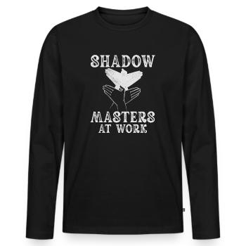 Shadow Puppetry World Enchantment - Men's Premium Organic Long Sleeve Shirt - black - Front - Nico (187cm)