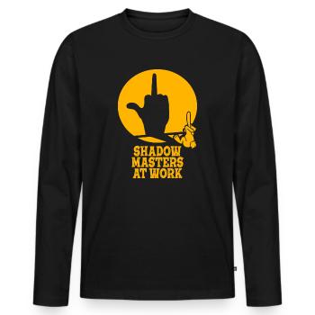 Shadow Puppetry World Enchantment - Men's Premium Organic Long Sleeve Shirt - black - Front - Nico (187cm)