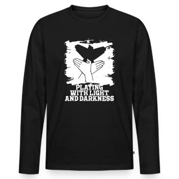 Shadow Puppetry Theater Show Art - Men's Premium Organic Long Sleeve Shirt - black - Front - Nico (187cm)