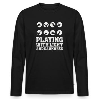 Shadow Puppetry Theater Show Art - Men's Premium Organic Long Sleeve Shirt - black - Front - Nico (187cm)