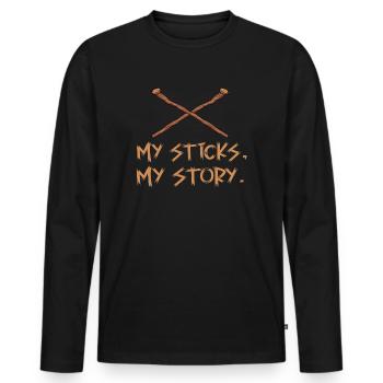 Arnis Eskrima Kali Philippinischer Martial - Männer Premium Bio Langarmshirt - Schwarz - Vorne - Nico (187cm)