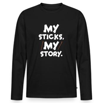 Arnis Eskrima Kali Philippinischer Martial - Männer Premium Bio Langarmshirt - Schwarz - Vorne - Nico (187cm)