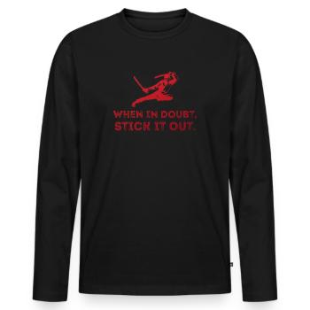 Arnis Eskrima Kali Filipino FMA Stick - T-shirt manches longues Premium bio Homme - noir - Devant - Nico (187cm)