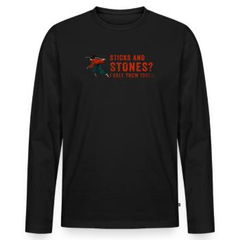 Arnis Eskrima Kali Filipino Art - Men's Premium Organic Long Sleeve Shirt - black - Front - Nico (187cm)