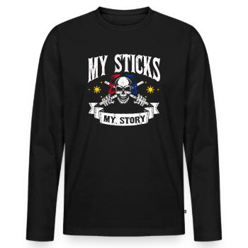 Arnis Kali Eskrima Filipino FMA - T-shirt manches longues Premium bio Homme - noir - Devant - Nico (187cm)