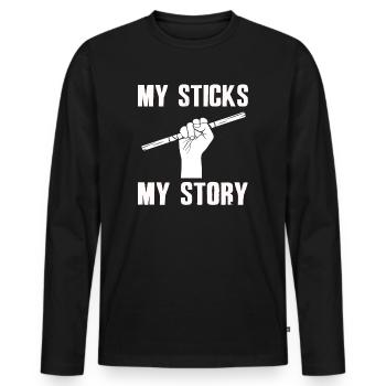 Arnis Kali Eskrima Philippinische FMA - Männer Premium Bio Langarmshirt - Schwarz - Vorne - Nico (187cm)