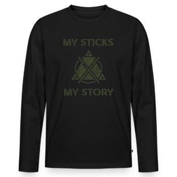 Arnis Kali Eskrima Philippinische FMA - Männer Premium Bio Langarmshirt - Schwarz - Vorne - Nico (187cm)