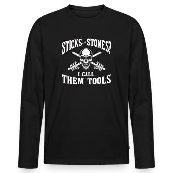 Arnis Eskrima Kali Arts Philippins FMA - T-shirt manches longues Premium bio Homme - noir - Devant - Nico (187cm)