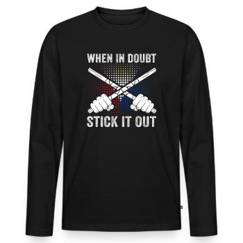 Arnis Eskrima Kali Philippinische FMA - Männer Premium Bio Langarmshirt - Schwarz - Vorne - Nico (187cm)