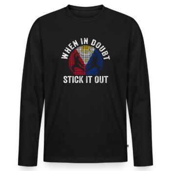 Arnis Eskrima Kali Filipino FMA - Men's Premium Organic Long Sleeve Shirt - black - Front - Nico (187cm)