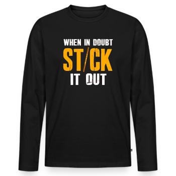 Arnis Eskrima Kali Filipino FMA - Men's Premium Organic Long Sleeve Shirt - black - Front - Nico (187cm)