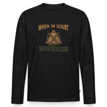 Arnis Eskrima Kali Filipino FMA - Men's Premium Organic Long Sleeve Shirt - black - Front - Nico (187cm)