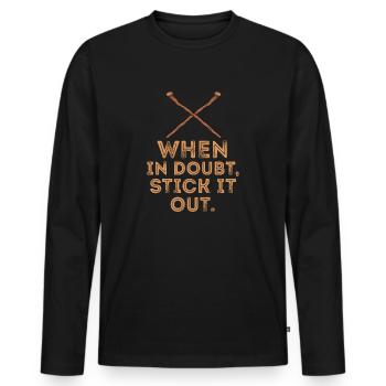 Arnis Eskrima Kali Filipino FMA Stick - T-shirt manches longues Premium bio Homme - noir - Devant - Nico (187cm)