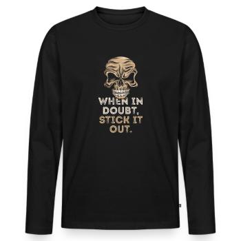 Arnis Eskrima Kali Philippinischer FMA Stick - Männer Premium Bio Langarmshirt - Schwarz - Vorne - Nico (187cm)