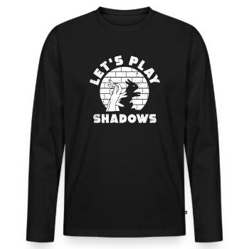 Shadow Puppetry Puppet Show Art - Men's Premium Organic Long Sleeve Shirt - black - Front - Nico (187cm)