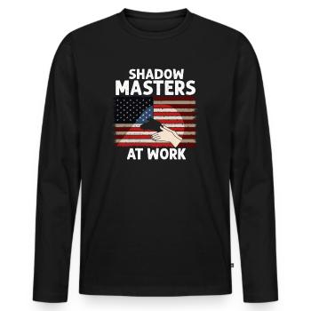 Shadow Puppetry World Enchantment - Men's Premium Organic Long Sleeve Shirt - black - Front - Nico (187cm)