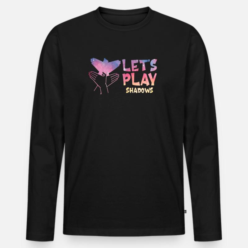 Let's Play Shadows Shadow Puppetry - Männer Premium Bio Langarmshirt - Schwarz