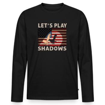 Shadow Puppetry Puppet Show Art - Men's Premium Organic Long Sleeve Shirt - black - Front - Nico (187cm)