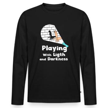 Shadow Puppetry Theater Show Art - Men's Premium Organic Long Sleeve Shirt - black - Front - Nico (187cm)
