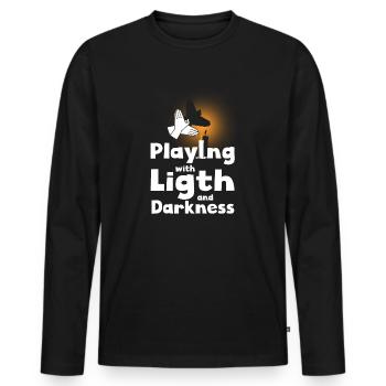 Shadow Puppetry Theater Show Art - Men's Premium Organic Long Sleeve Shirt - black - Front - Nico (187cm)