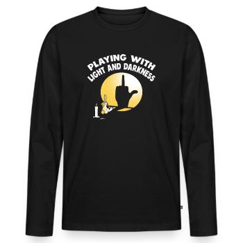 Shadow Puppetry Theater Show Art - Men's Premium Organic Long Sleeve Shirt - black - Front - Nico (187cm)