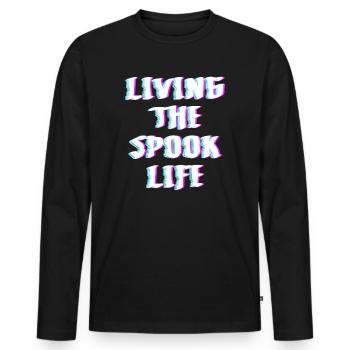 Living The Spook Life Ghost Bait - Men's Premium Organic Long Sleeve Shirt - black - Front - Nico (187cm)