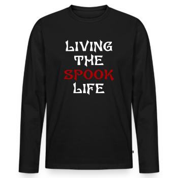 Living The Spook Life Ghost Bait - Men's Premium Organic Long Sleeve Shirt - black - Front - Nico (187cm)