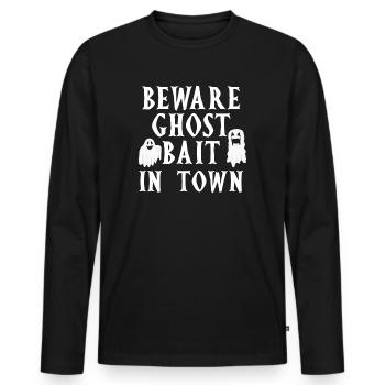 Living The Spook Life Ghost Bait - Men's Premium Organic Long Sleeve Shirt - black - Front - Nico (187cm)