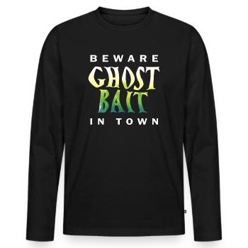 Living The Spook Life Ghost Bait - Männer Premium Bio Langarmshirt - Schwarz - Vorne - Nico (187cm)