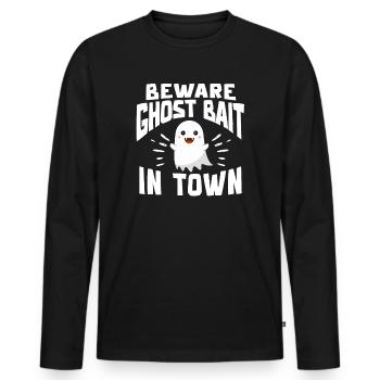 Living The Spook Life Ghost Bait - Men's Premium Organic Long Sleeve Shirt - black - Front - Nico (187cm)