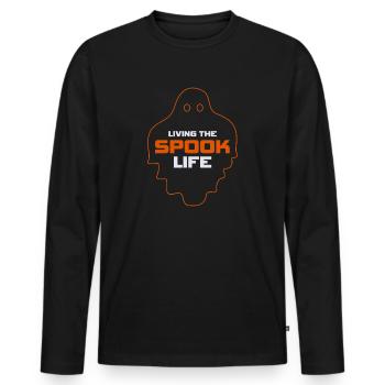 Living The Spook Life Ghost Bait - Men's Premium Organic Long Sleeve Shirt - black - Front - Nico (187cm)