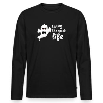 Vivre la vie fantôme Spook Life Appât - T-shirt manches longues Premium bio Homme - noir - Devant - Nico (187cm)