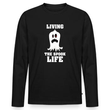 Vivre la vie fantôme Spook Life Appât - T-shirt manches longues Premium bio Homme - noir - Devant - Nico (187cm)