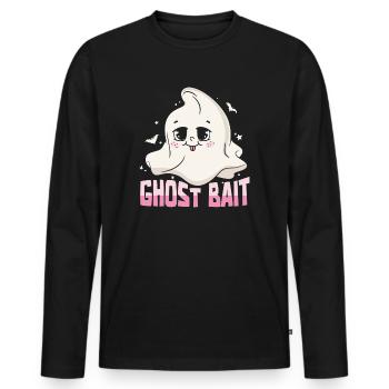 Living The Spook Life Ghost Bait - Men's Premium Organic Long Sleeve Shirt - black - Front - Nico (187cm)