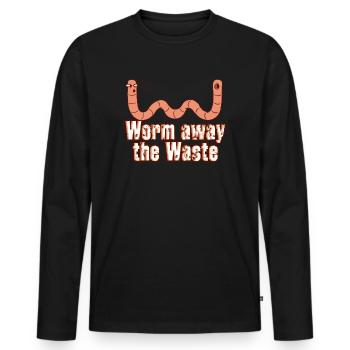 Wurmfarmer Wurmkompost Niedliche Männer Frauen - Männer Premium Bio Langarmshirt - Schwarz - Vorne - Nico (187cm)