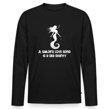 Sailor Meme Pirate Ship Ocean Sailing - Men's Premium Organic Long Sleeve Shirt - black - Front - Nico (187cm)