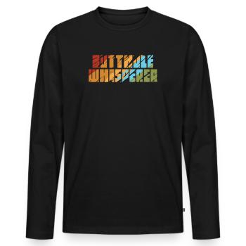 Butthole Whisperer - Men's Premium Organic Long Sleeve Shirt - black - Front - Nico (187cm)
