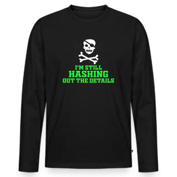 Cybersicherheitsexpertise von ethischen Hackern - Männer Premium Bio Langarmshirt - Schwarz - Vorne - Nico (187cm)