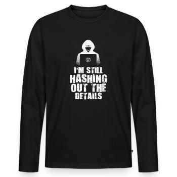 Cybersicherheitsexpertise von ethischen Hackern - Männer Premium Bio Langarmshirt - Schwarz - Vorne - Nico (187cm)